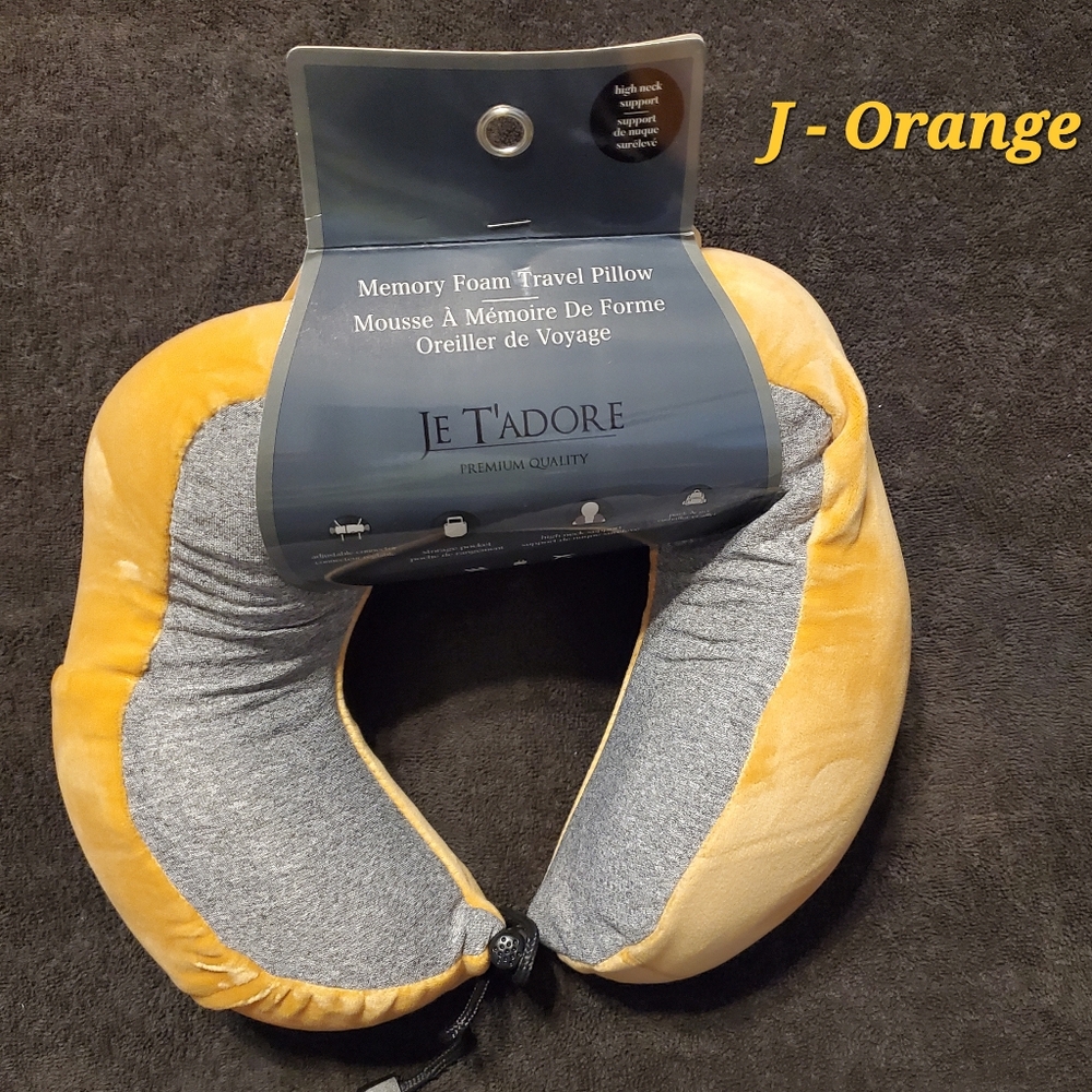 Memory Foam Travel Pillow With Storage Pocket | Adjustable | New | RRR Home